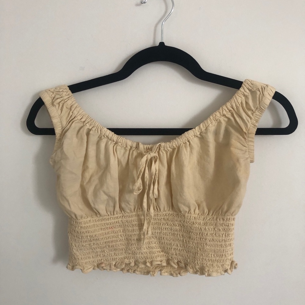 Brandy Melville Yellow Crop Top